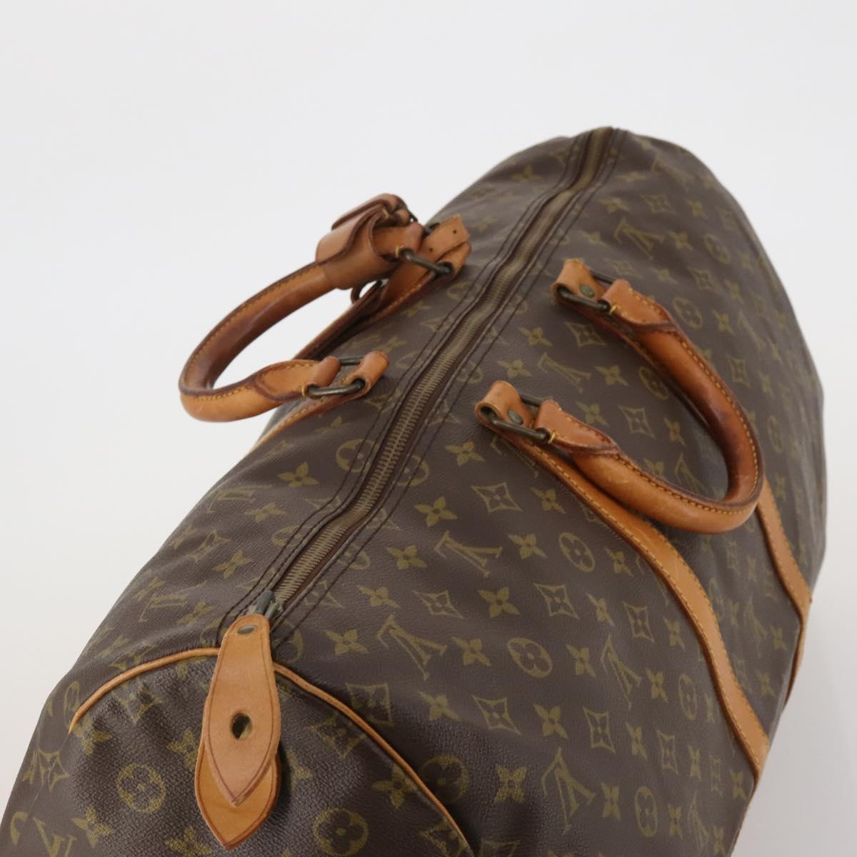 LOUIS VUITTON Monogram Keepall 55 Boston Bag M41424 LV Auth bs35622