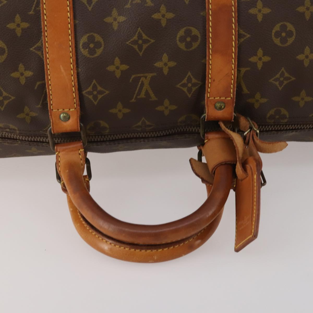 LOUIS VUITTON Monogram Keepall 55 Boston Bag M41424 LV Auth bs35622