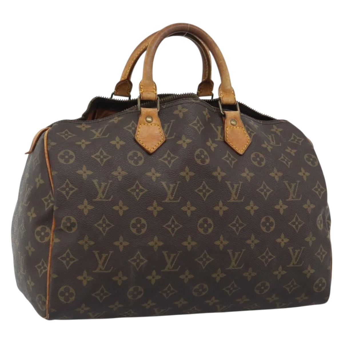 LOUIS VUITTON Monogram Speedy 35 Hand Bag M41524 LV Auth bs35625