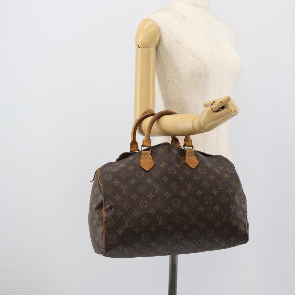 LOUIS VUITTON Monogram Speedy 35 Hand Bag M41524 LV Auth bs35625