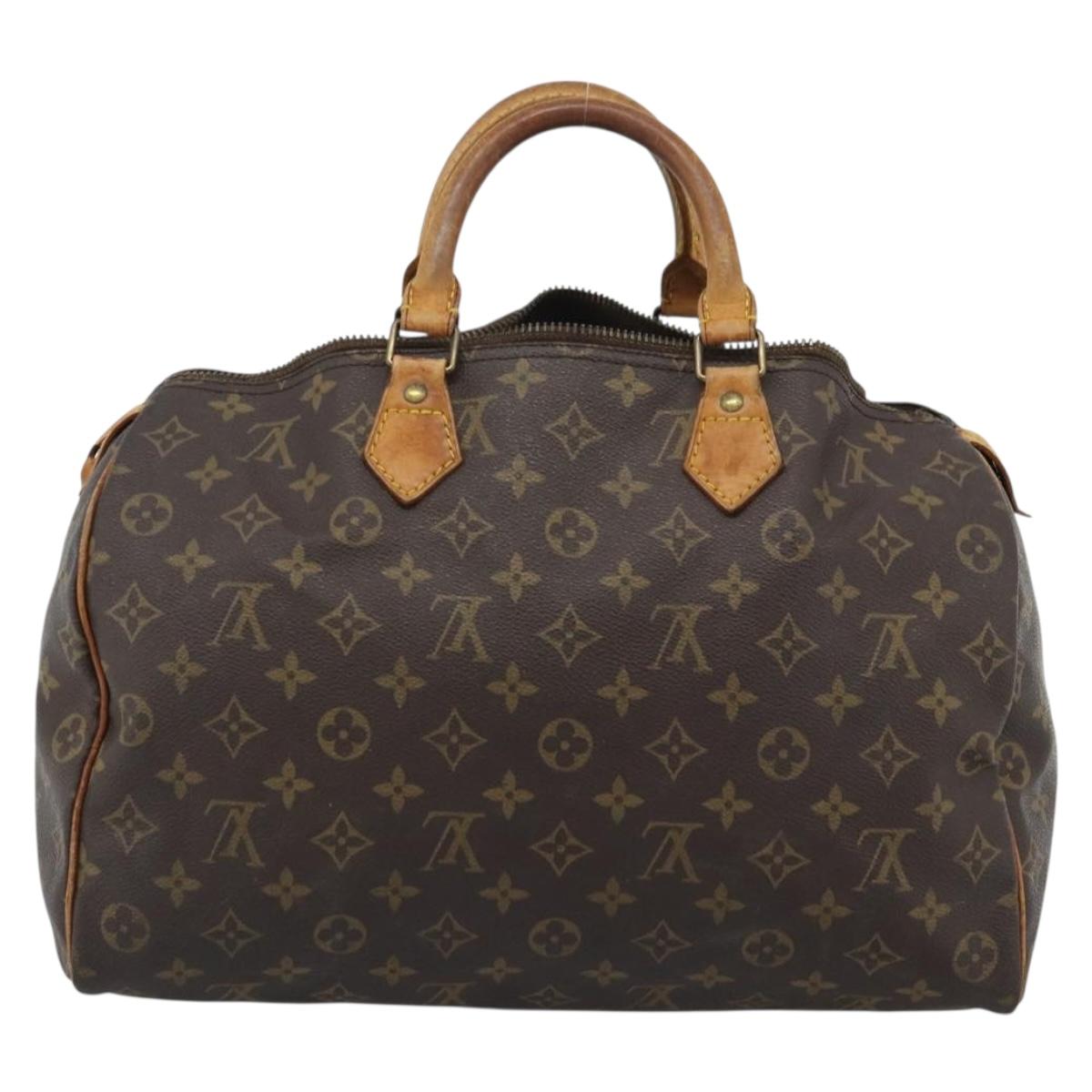 LOUIS VUITTON Monogram Speedy 35 Hand Bag M41524 LV Auth bs35625