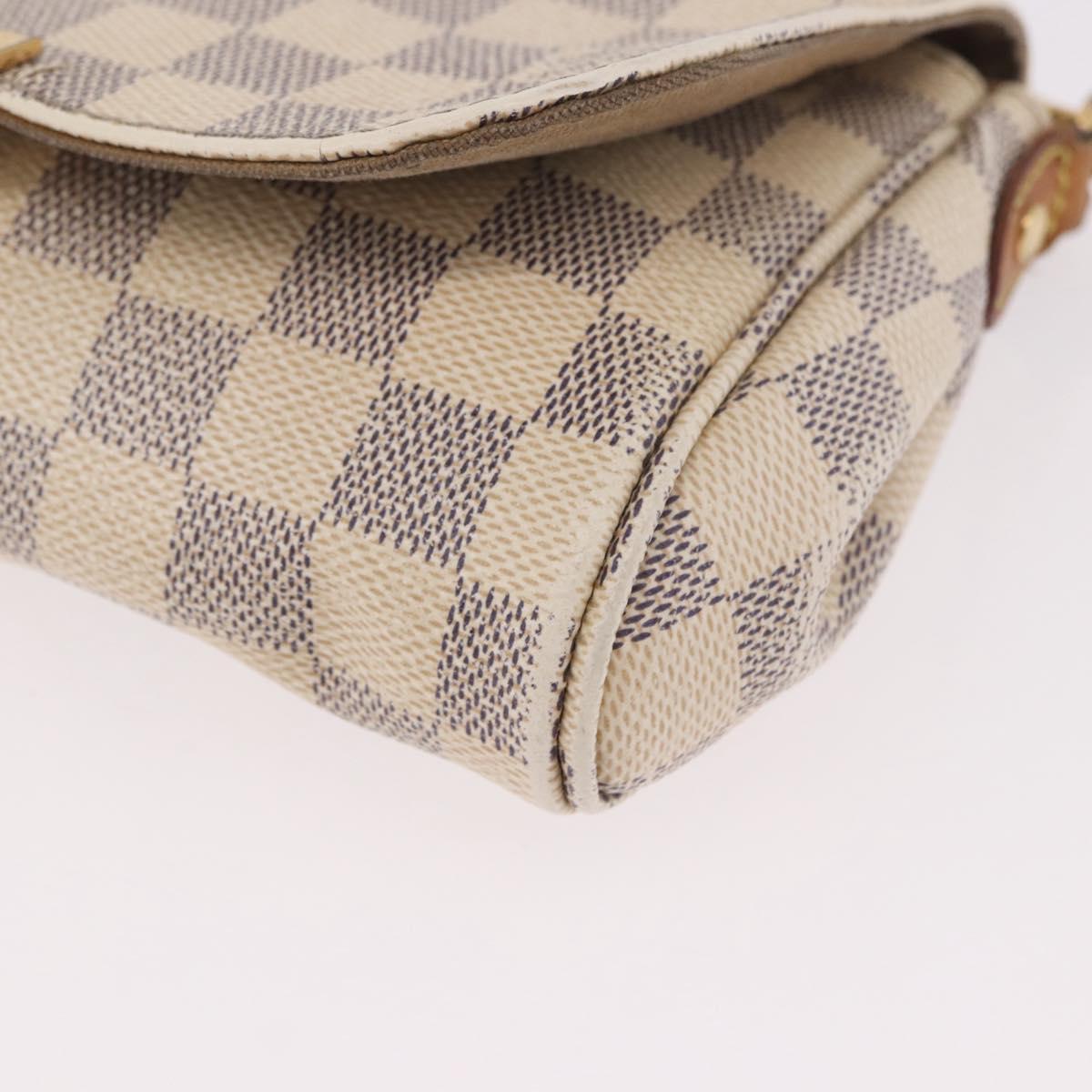 LOUIS VUITTON Damier Azur Favorit PM Shoulder Bag 2way N41277 LV Auth bs35626