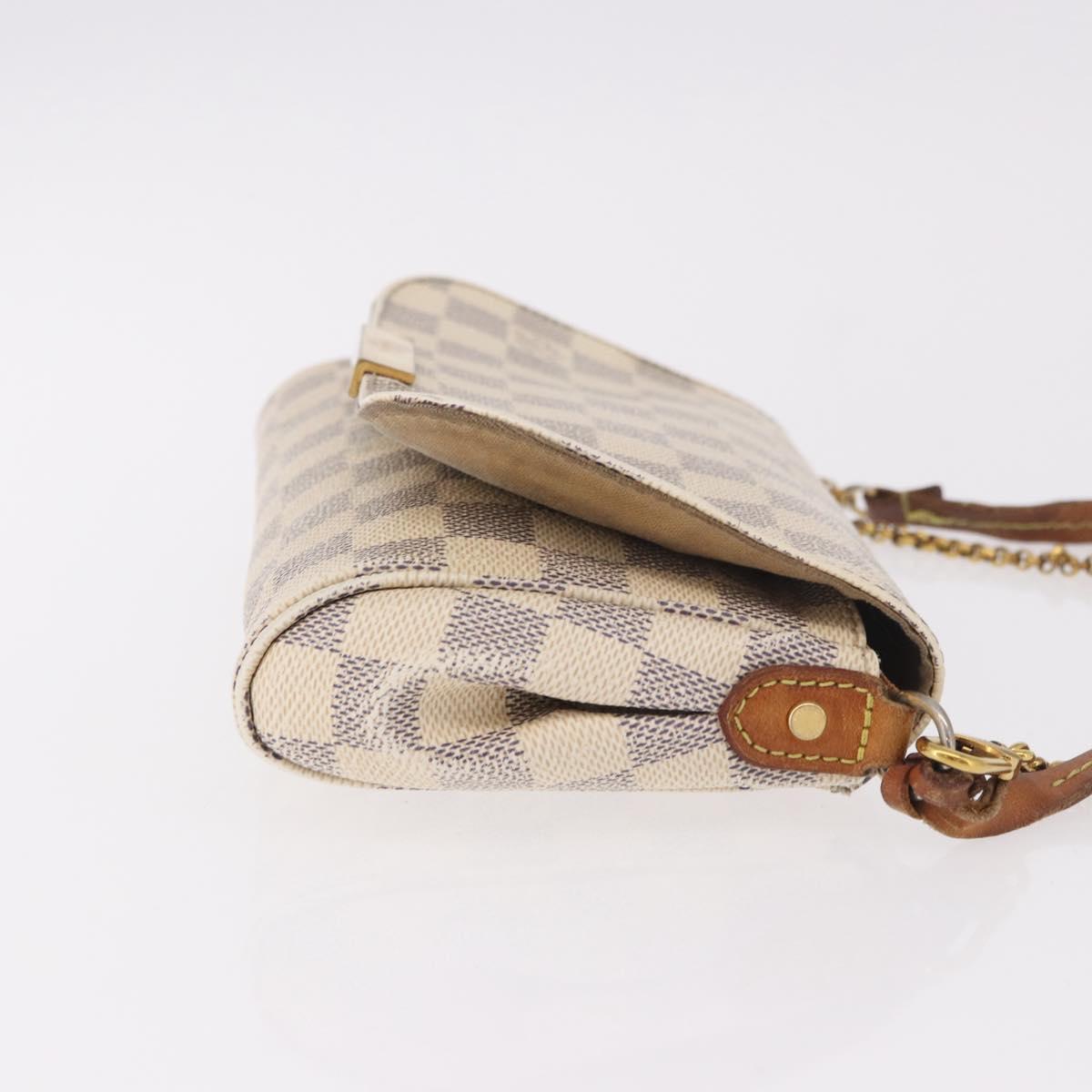 LOUIS VUITTON Damier Azur Favorit PM Shoulder Bag 2way N41277 LV Auth bs35626