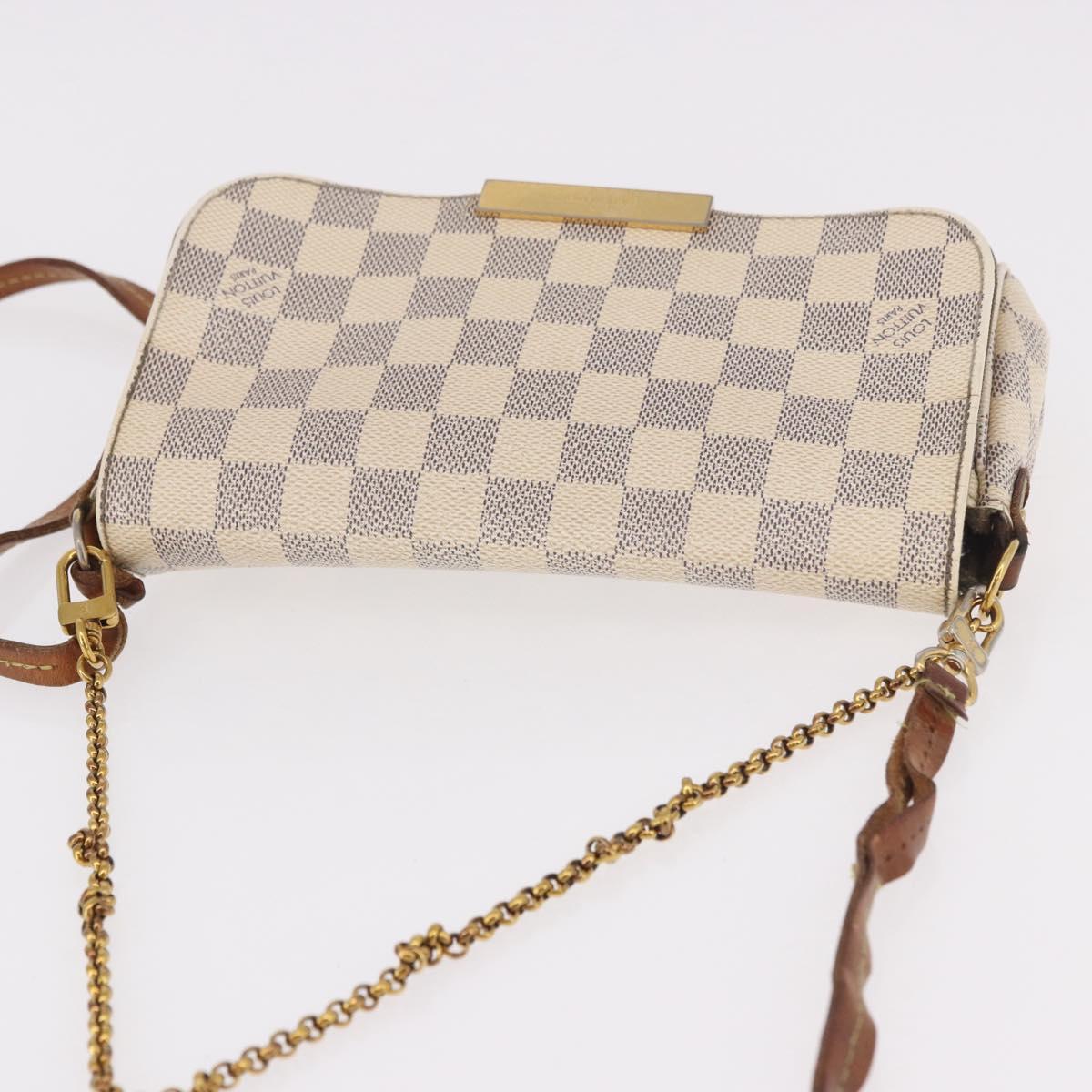 LOUIS VUITTON Damier Azur Favorit PM Shoulder Bag 2way N41277 LV Auth bs35626