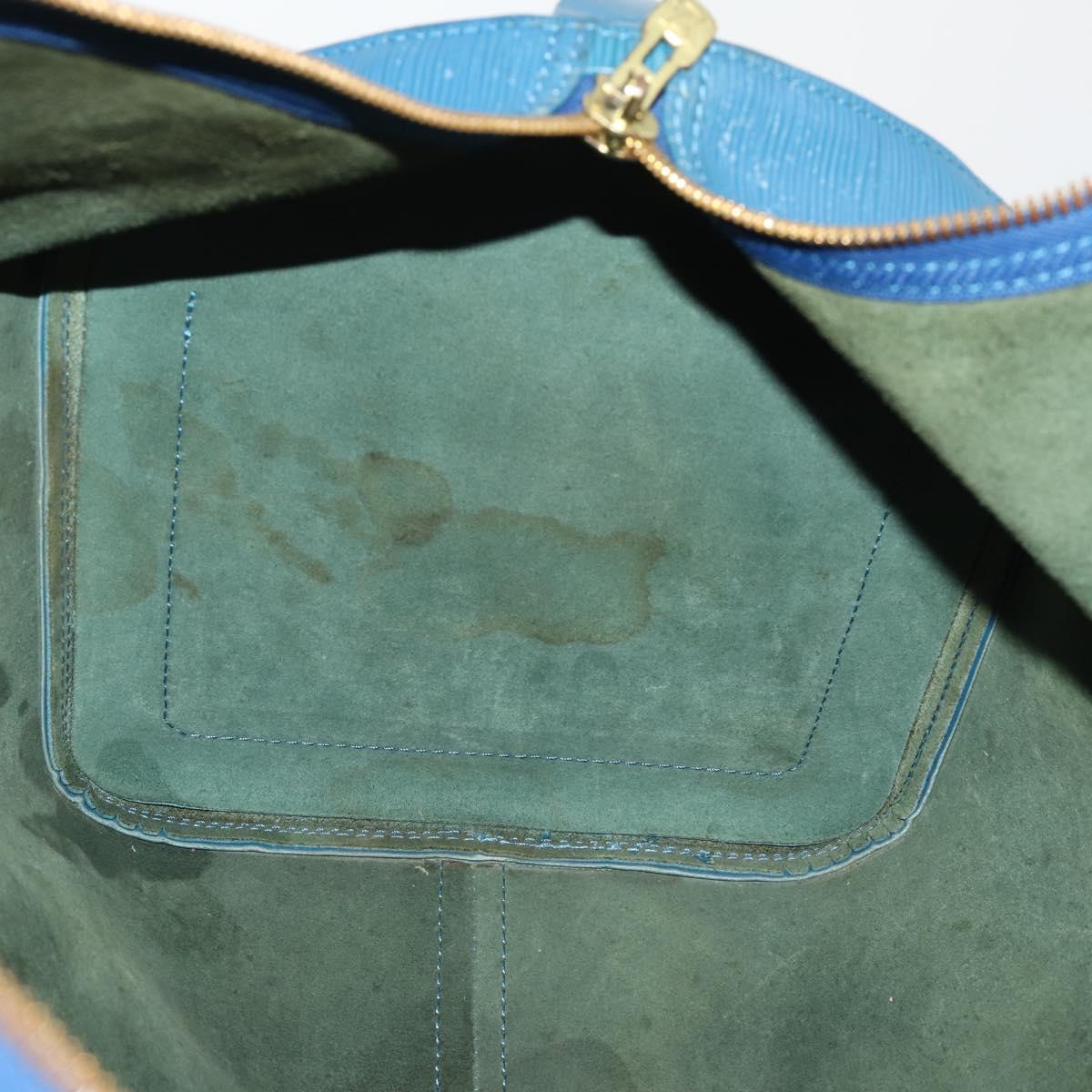 LOUIS VUITTON Epi Keepall 50 Boston Bag Blue M42965 LV Auth bs35627
