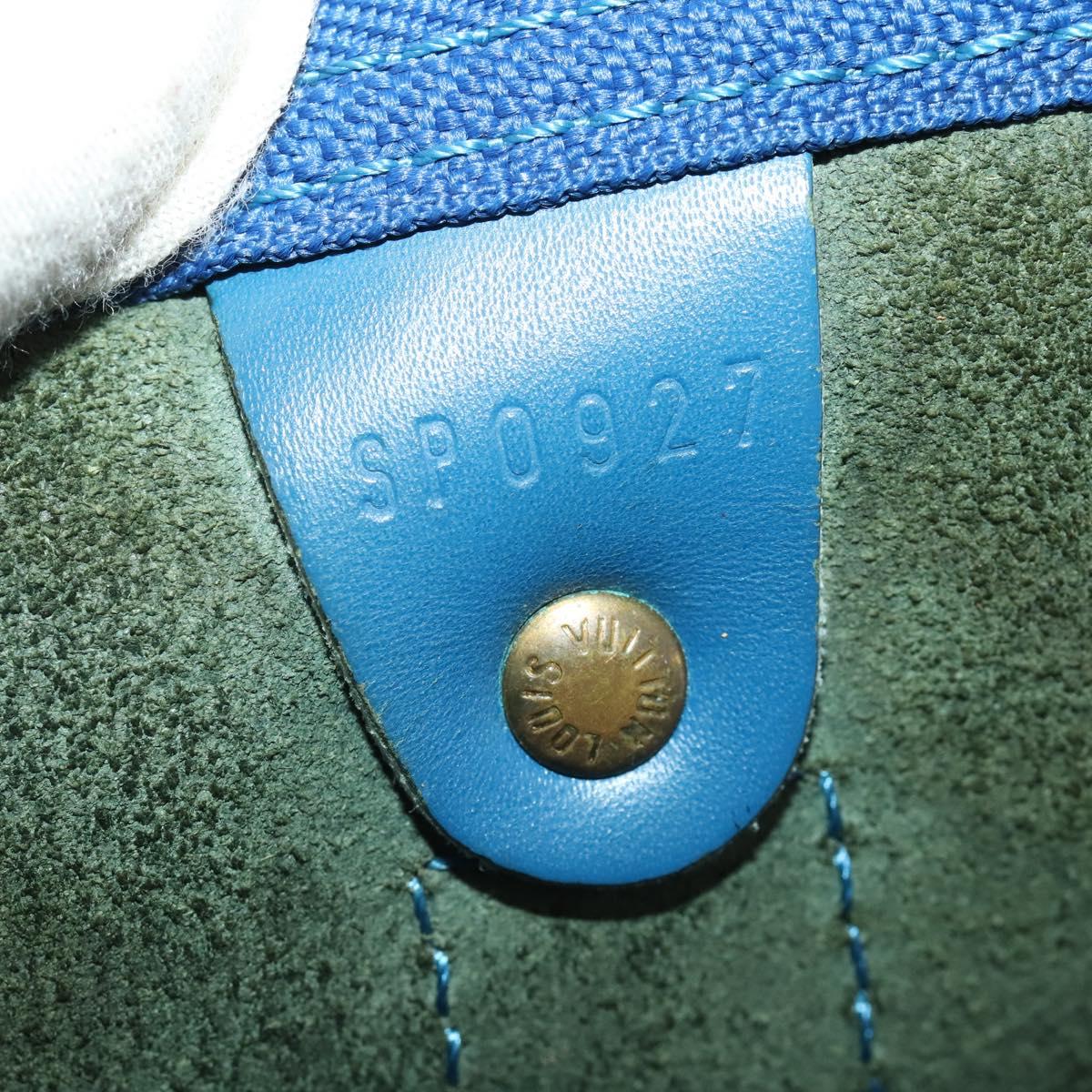 LOUIS VUITTON Epi Keepall 50 Boston Bag Blue M42965 LV Auth bs35627