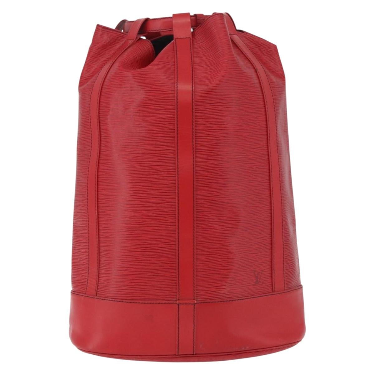 LOUIS VUITTON Epi Randonnee GM Shoulder Bag Red M43087 LV Auth bs35628