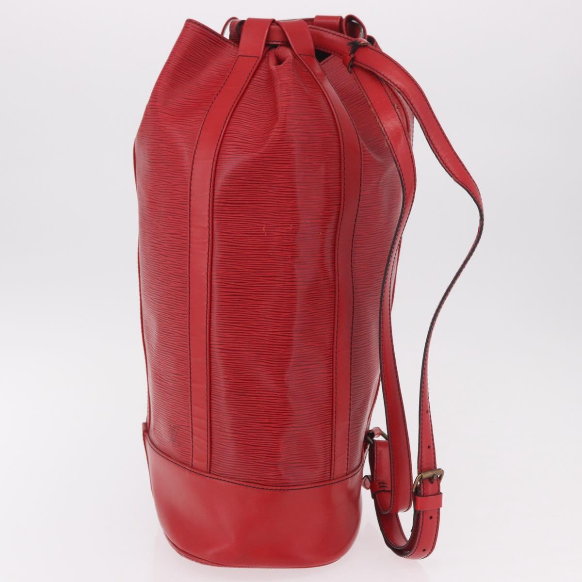 LOUIS VUITTON Epi Randonnee GM Shoulder Bag Red M43087 LV Auth bs35628