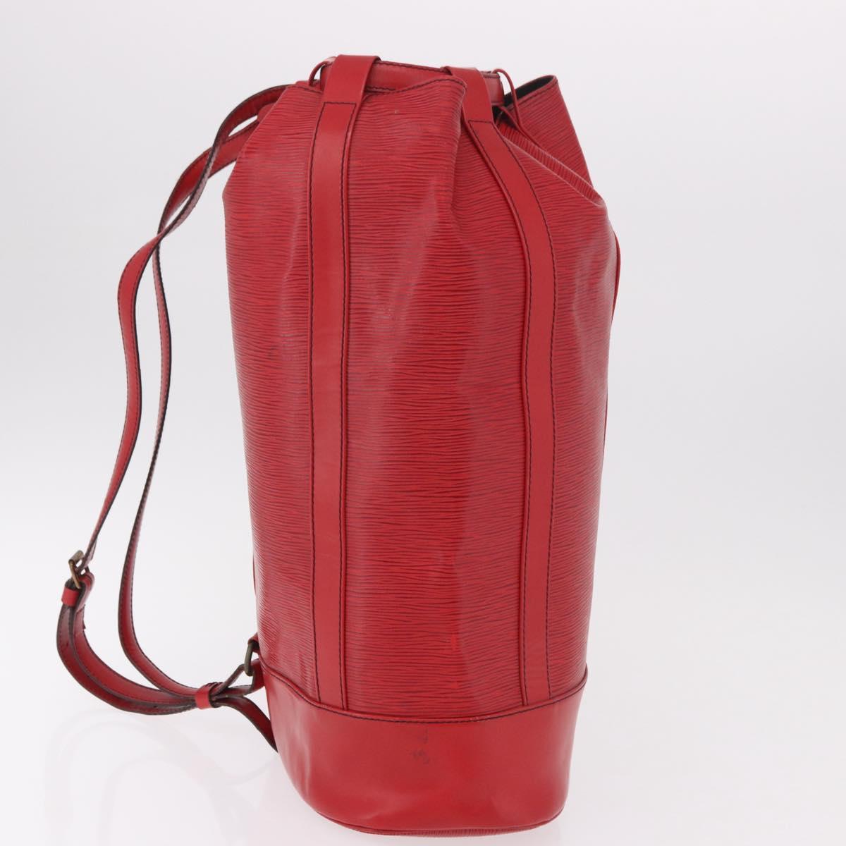 LOUIS VUITTON Epi Randonnee GM Shoulder Bag Red M43087 LV Auth bs35628