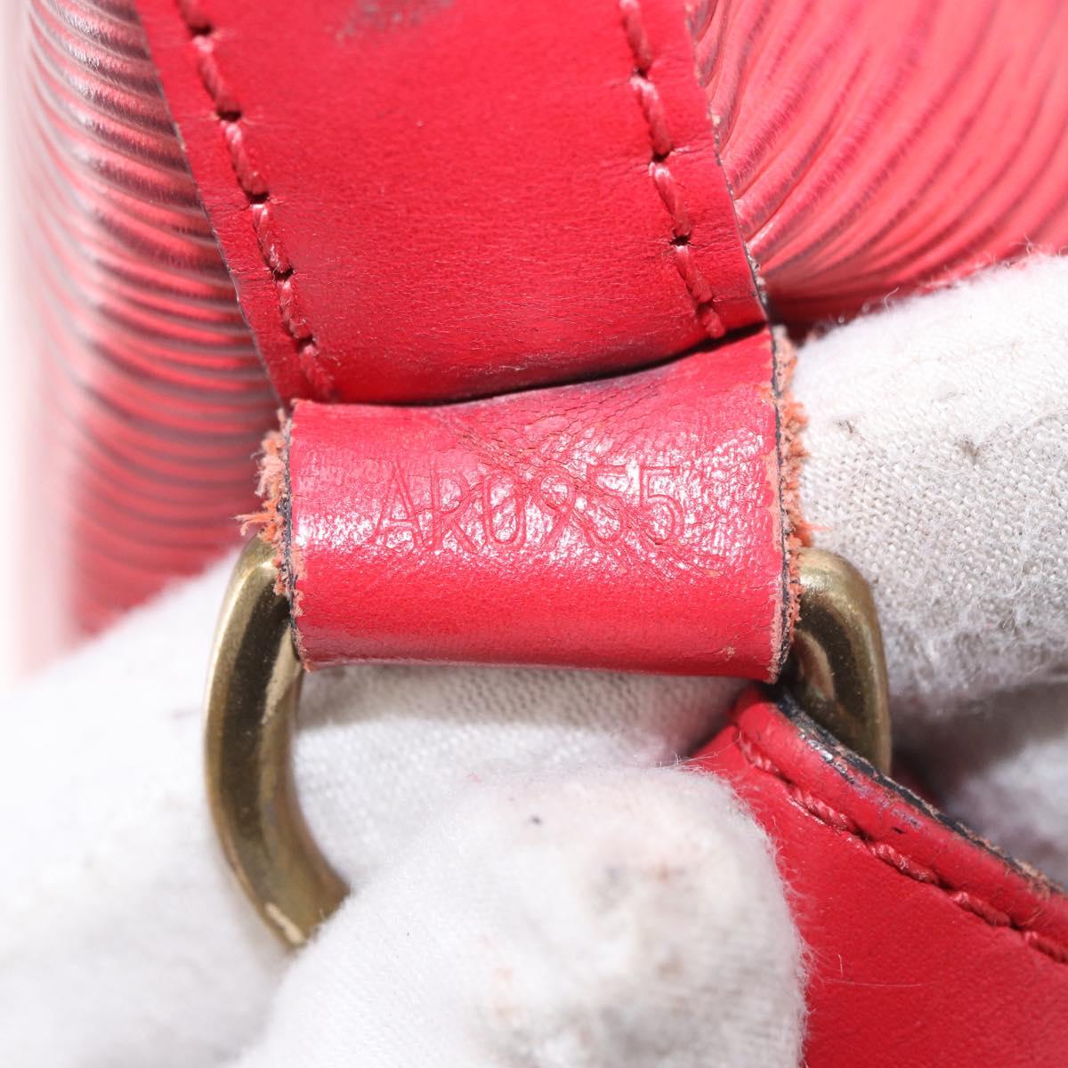 LOUIS VUITTON Epi Petit Noe Shoulder Bag Red M44107 LV Auth bs35629