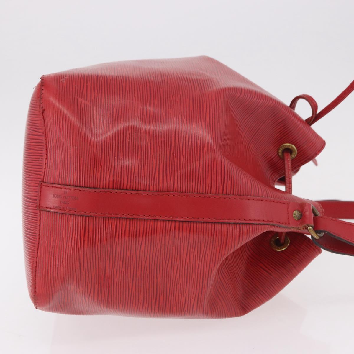 LOUIS VUITTON Epi Petit Noe Shoulder Bag Red M44107 LV Auth bs35629