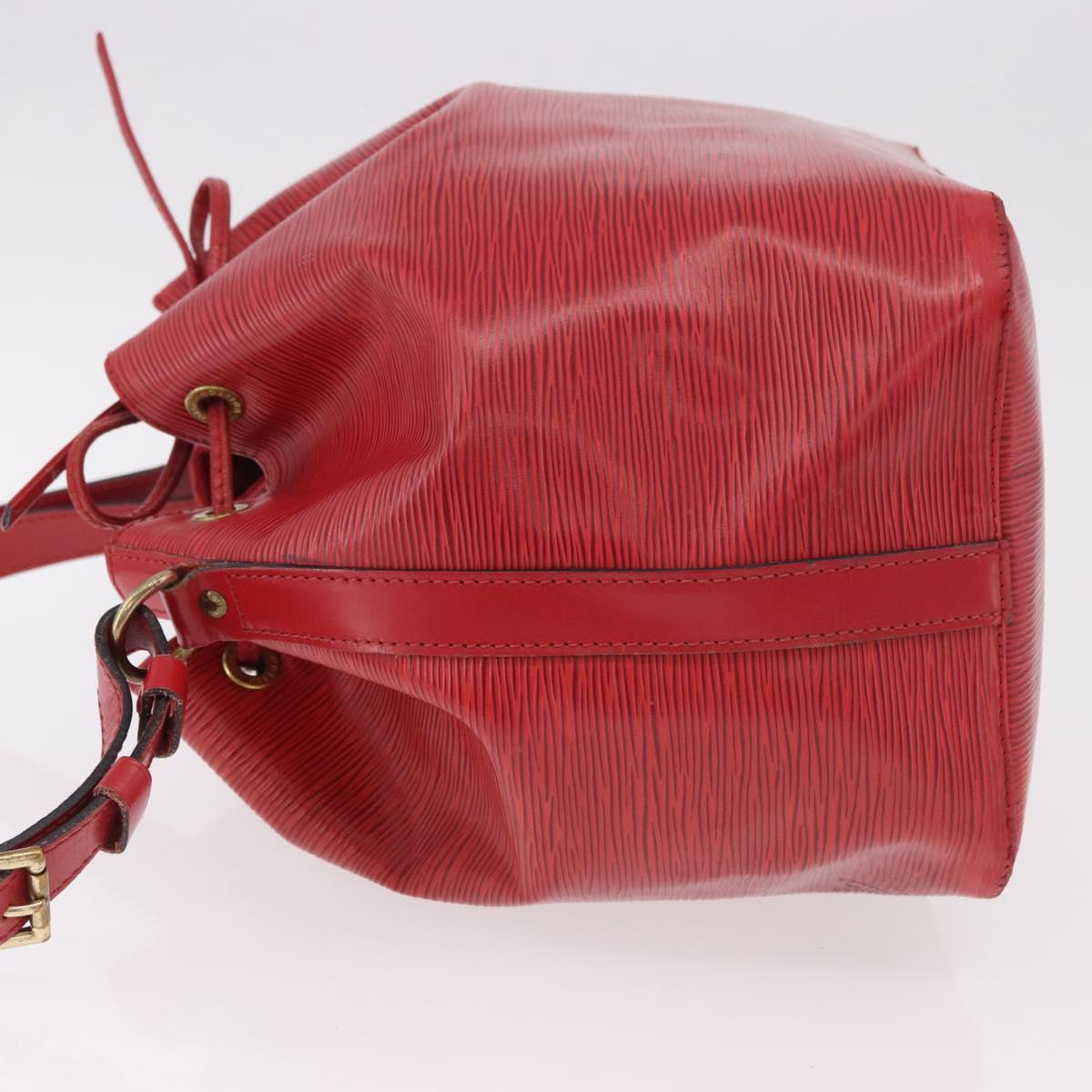 LOUIS VUITTON Epi Petit Noe Shoulder Bag Red M44107 LV Auth bs35629