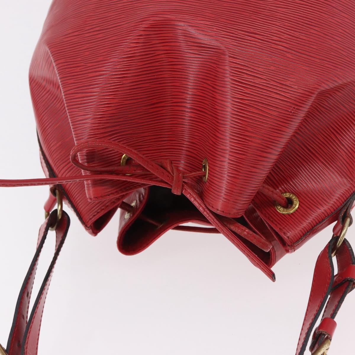 LOUIS VUITTON Epi Petit Noe Shoulder Bag Red M44107 LV Auth bs35629