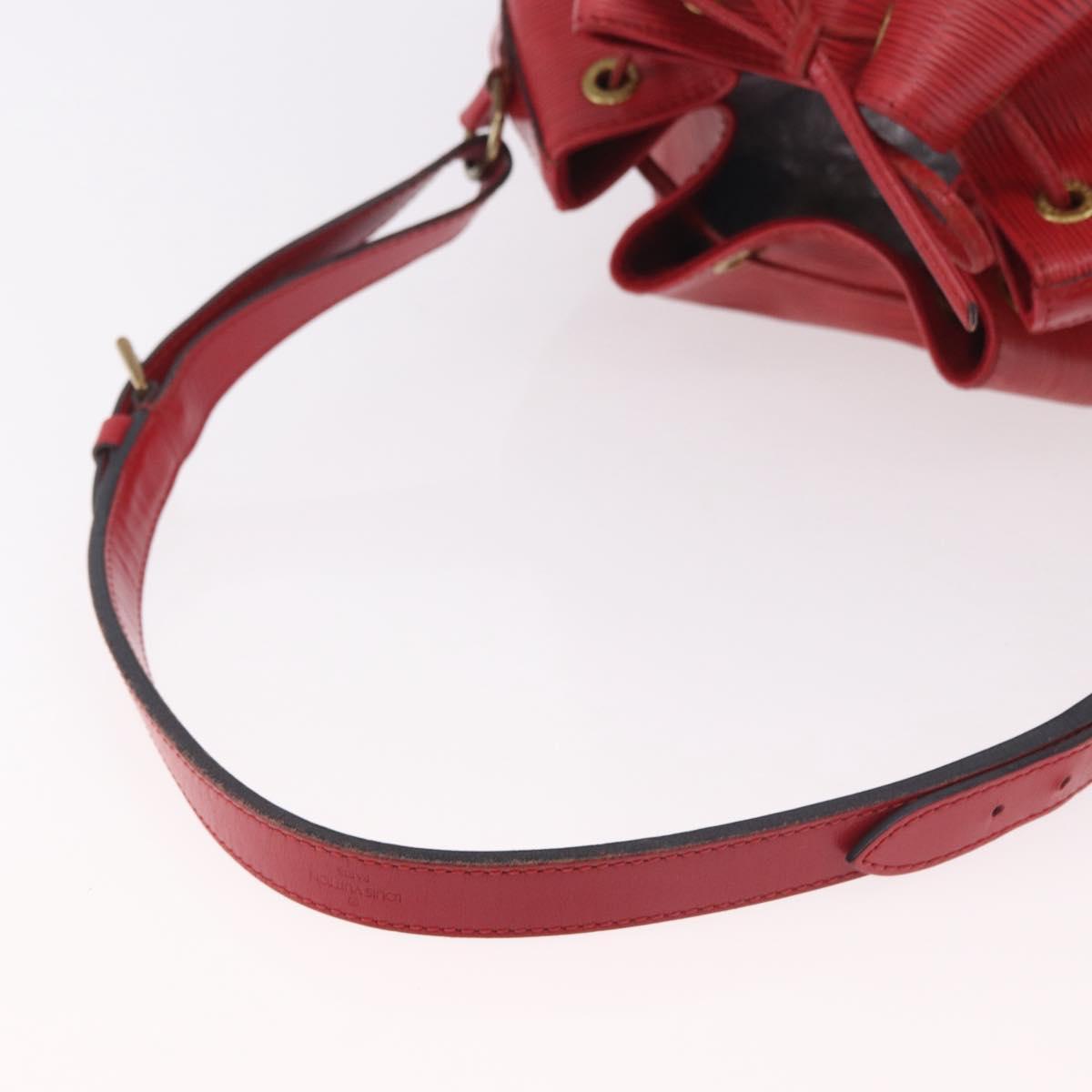 LOUIS VUITTON Epi Petit Noe Shoulder Bag Red M44107 LV Auth bs35629