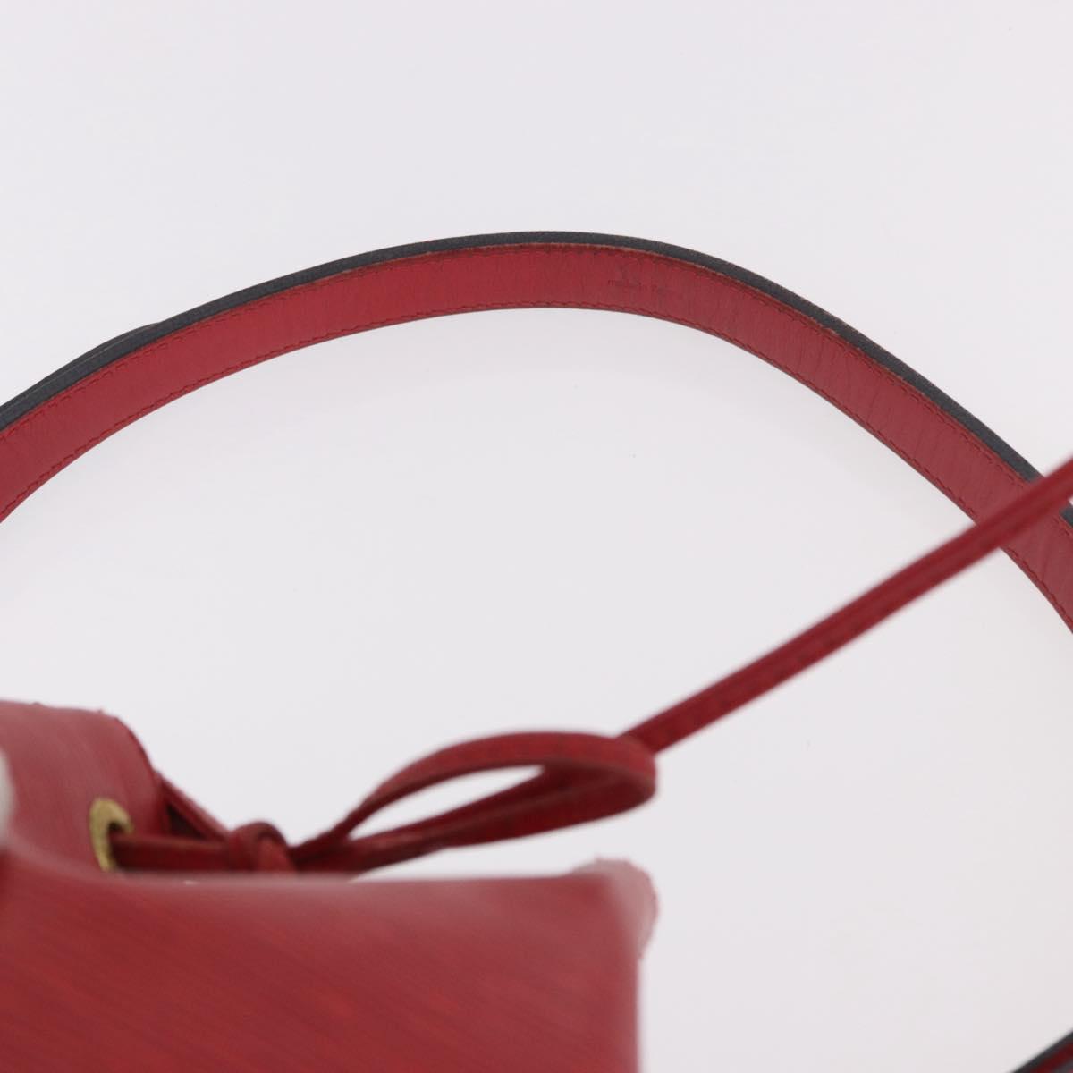 LOUIS VUITTON Epi Petit Noe Shoulder Bag Red M44107 LV Auth bs35629