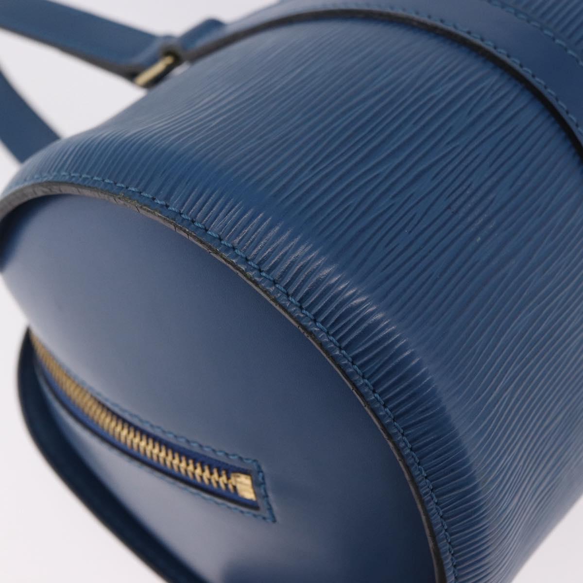LOUIS VUITTON Epi Soufflot Hand Bag Blue M52225 LV Auth bs35630