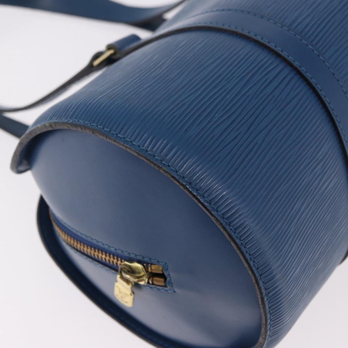 LOUIS VUITTON Epi Soufflot Hand Bag Blue M52225 LV Auth bs35630