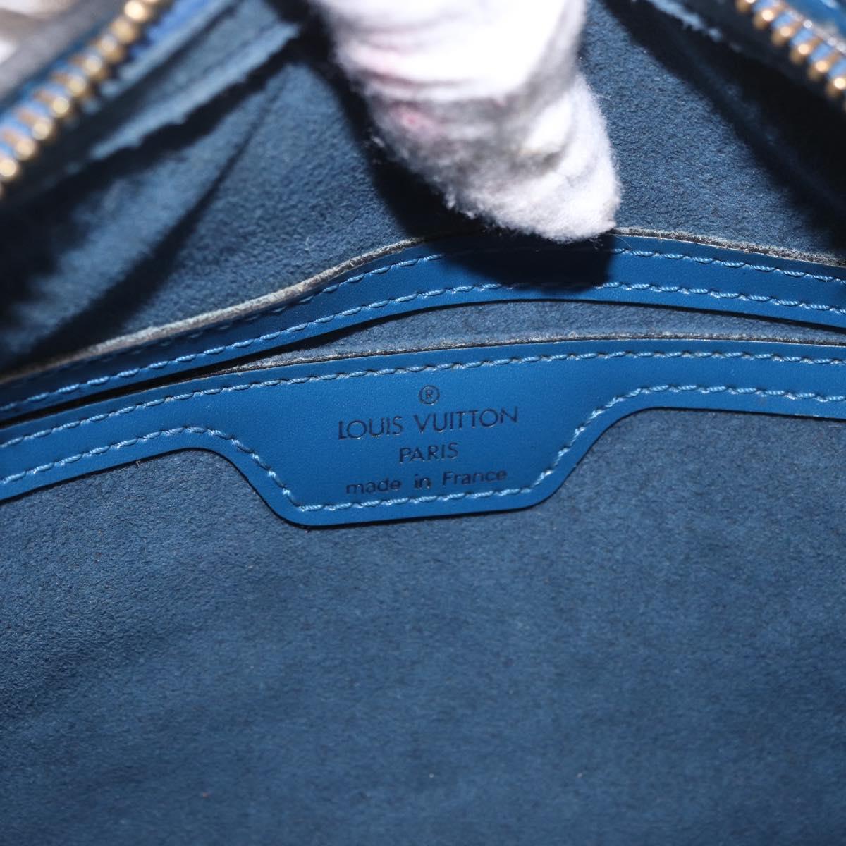 LOUIS VUITTON Epi Soufflot Hand Bag Blue M52225 LV Auth bs35630