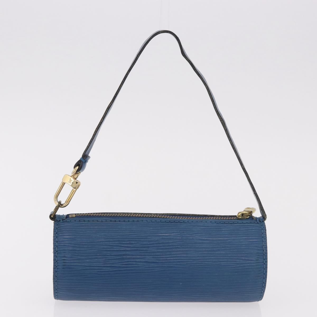 LOUIS VUITTON Epi Soufflot Hand Bag Blue M52225 LV Auth bs35630