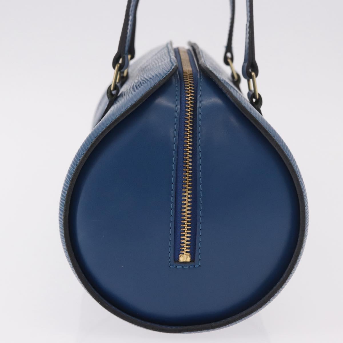 LOUIS VUITTON Epi Soufflot Hand Bag Blue M52225 LV Auth bs35630
