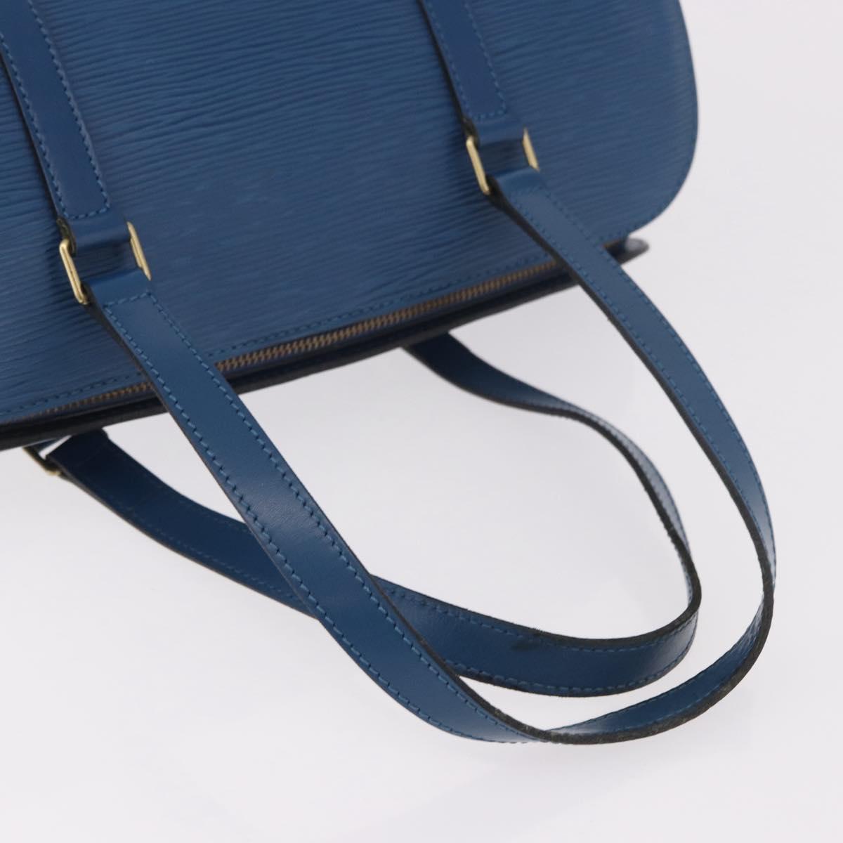 LOUIS VUITTON Epi Soufflot Hand Bag Blue M52225 LV Auth bs35630