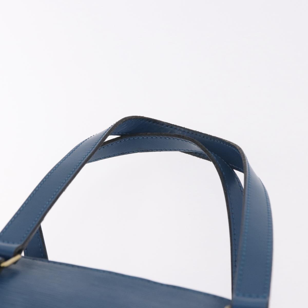 LOUIS VUITTON Epi Soufflot Hand Bag Blue M52225 LV Auth bs35630
