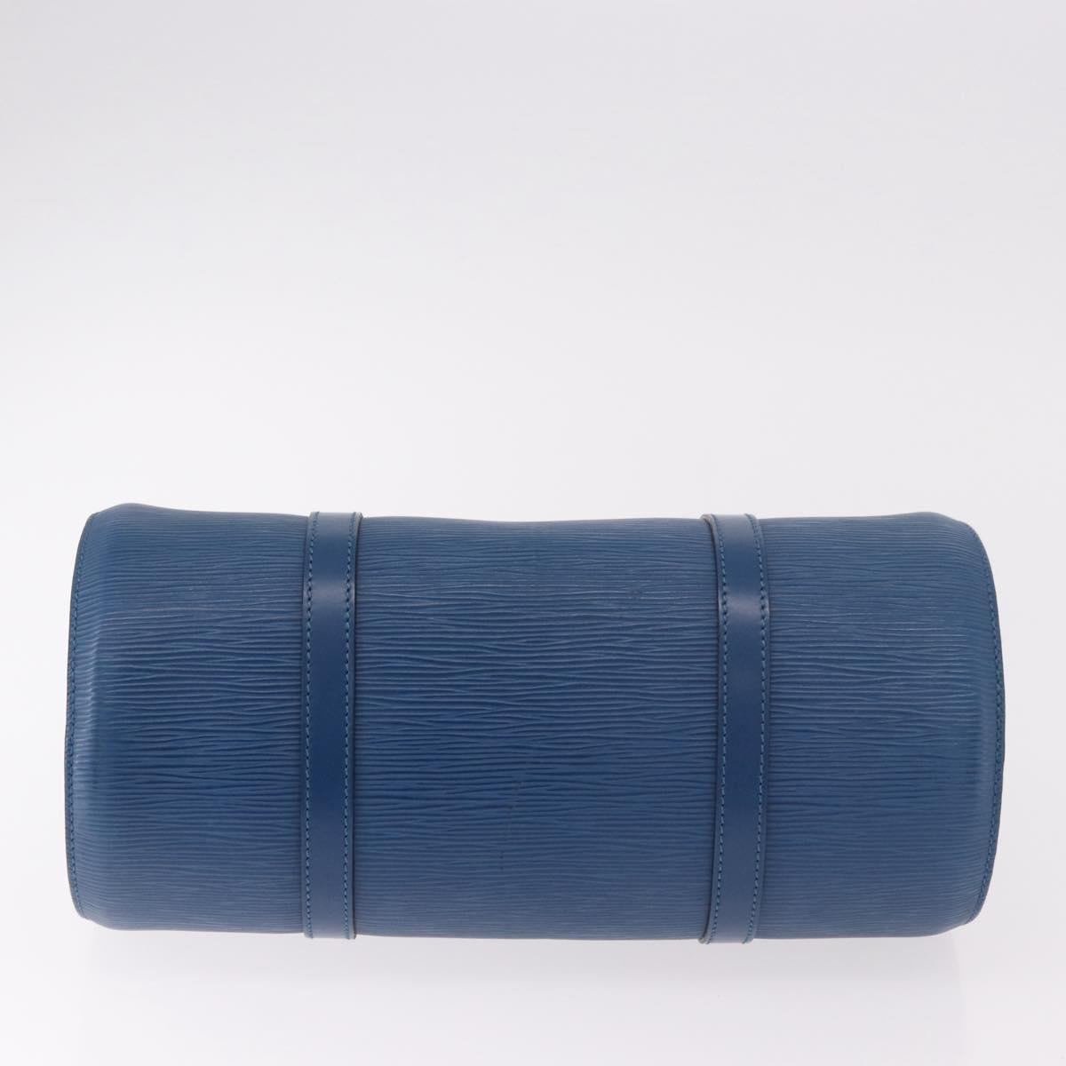LOUIS VUITTON Epi Soufflot Hand Bag Blue M52225 LV Auth bs35630