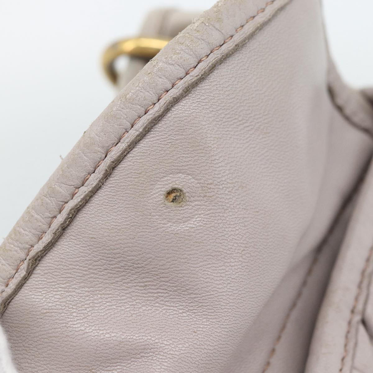 Miu Miu Matelasse Shoulder Bag Leather 2way Pink Gold Auth bs35641