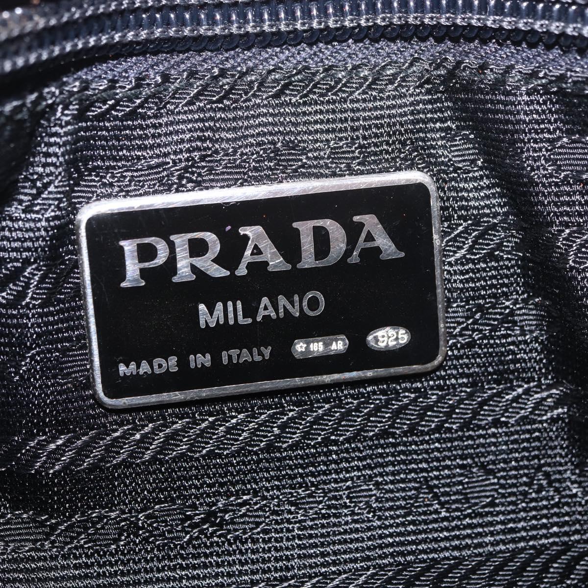 PRADA Chain Shoulder Bag Suede Purple Gold Auth bs35642A