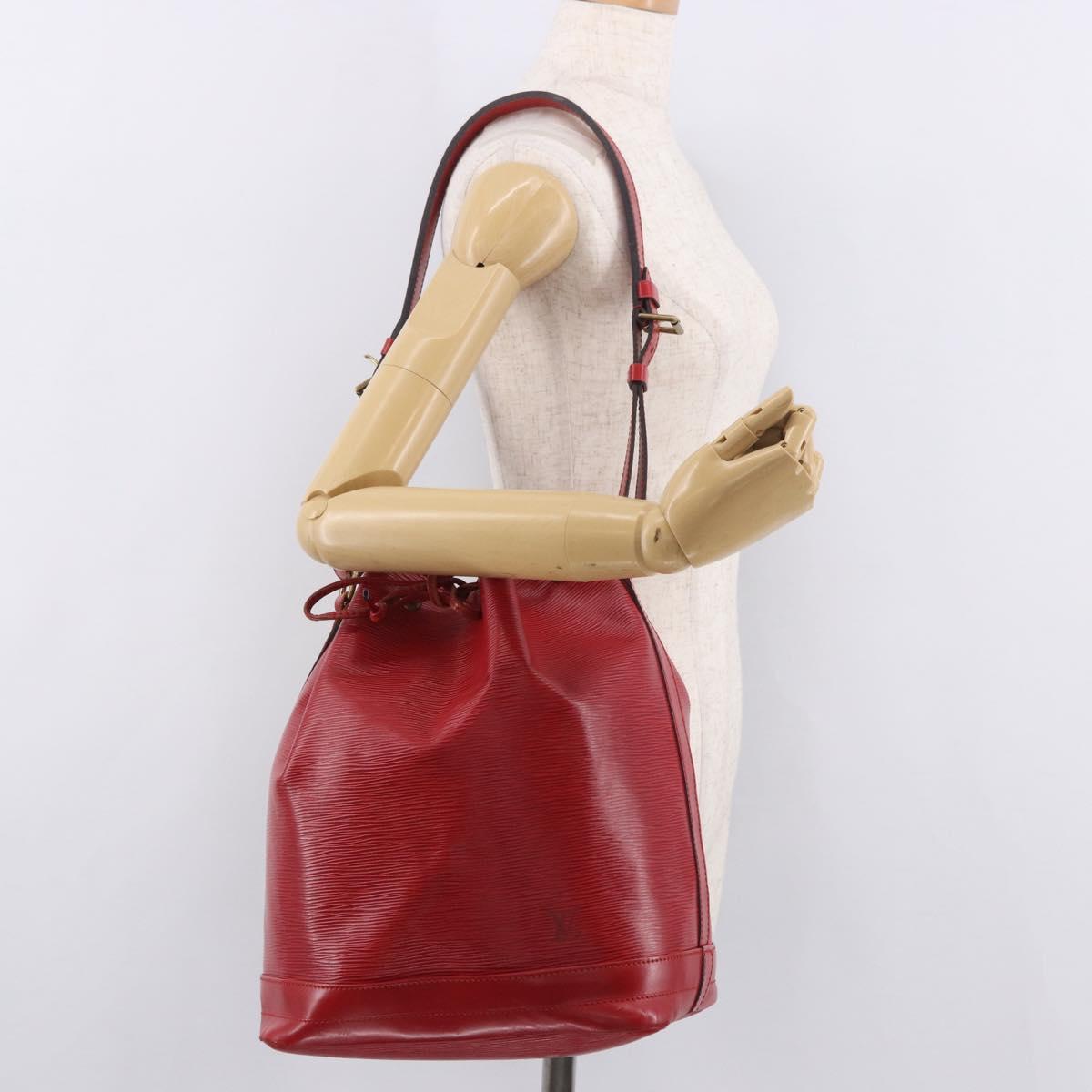 LOUIS VUITTON Epi Noe Shoulder Bag Red M44007 LV Auth bs35647
