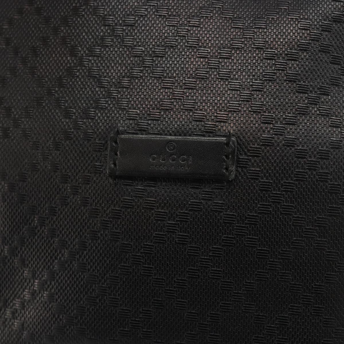 GUCCI Purse Shoulder Bag Leather PVC Black Gold 354228 Auth bs35651