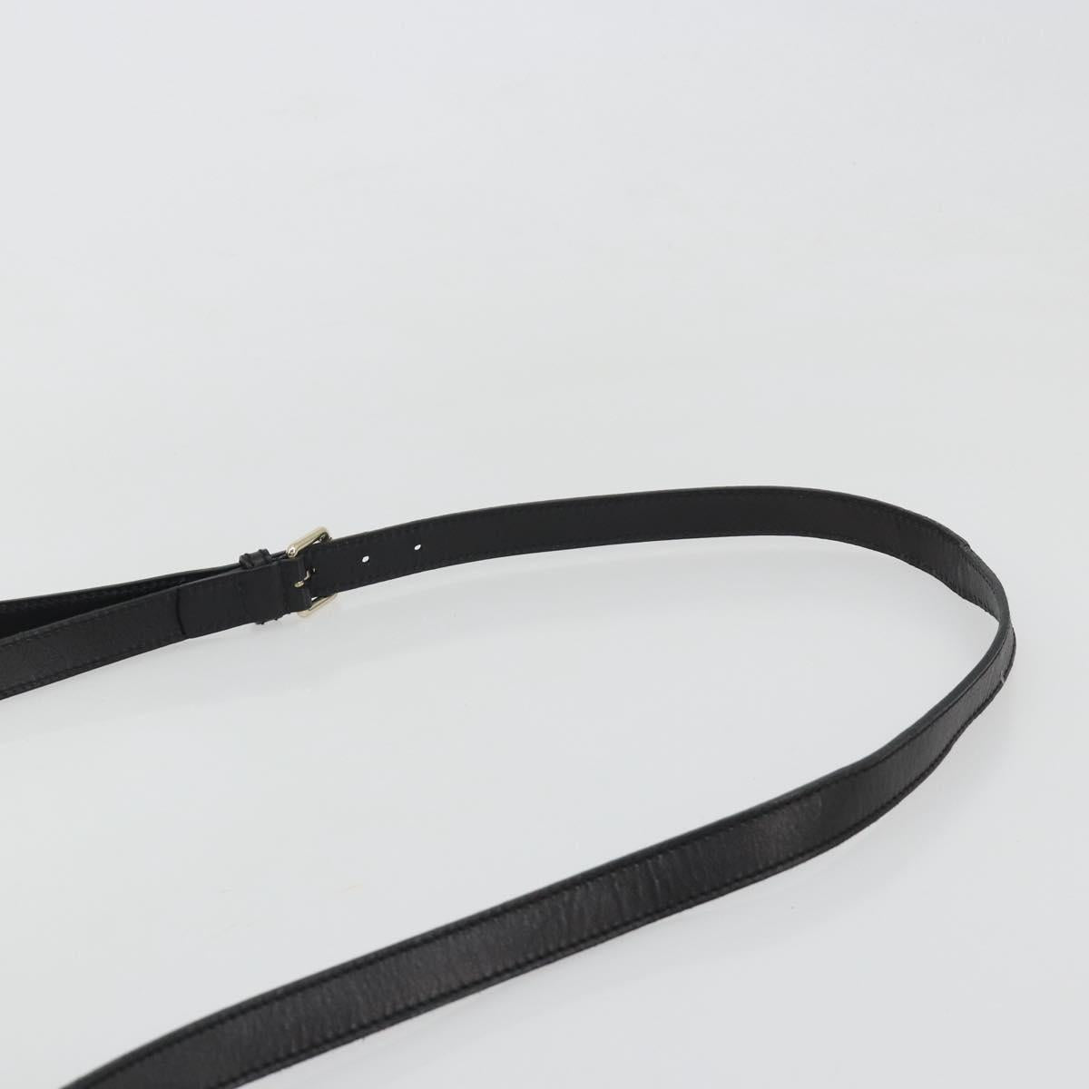 GUCCI Purse Shoulder Bag Leather PVC Black Gold 354228 Auth bs35651