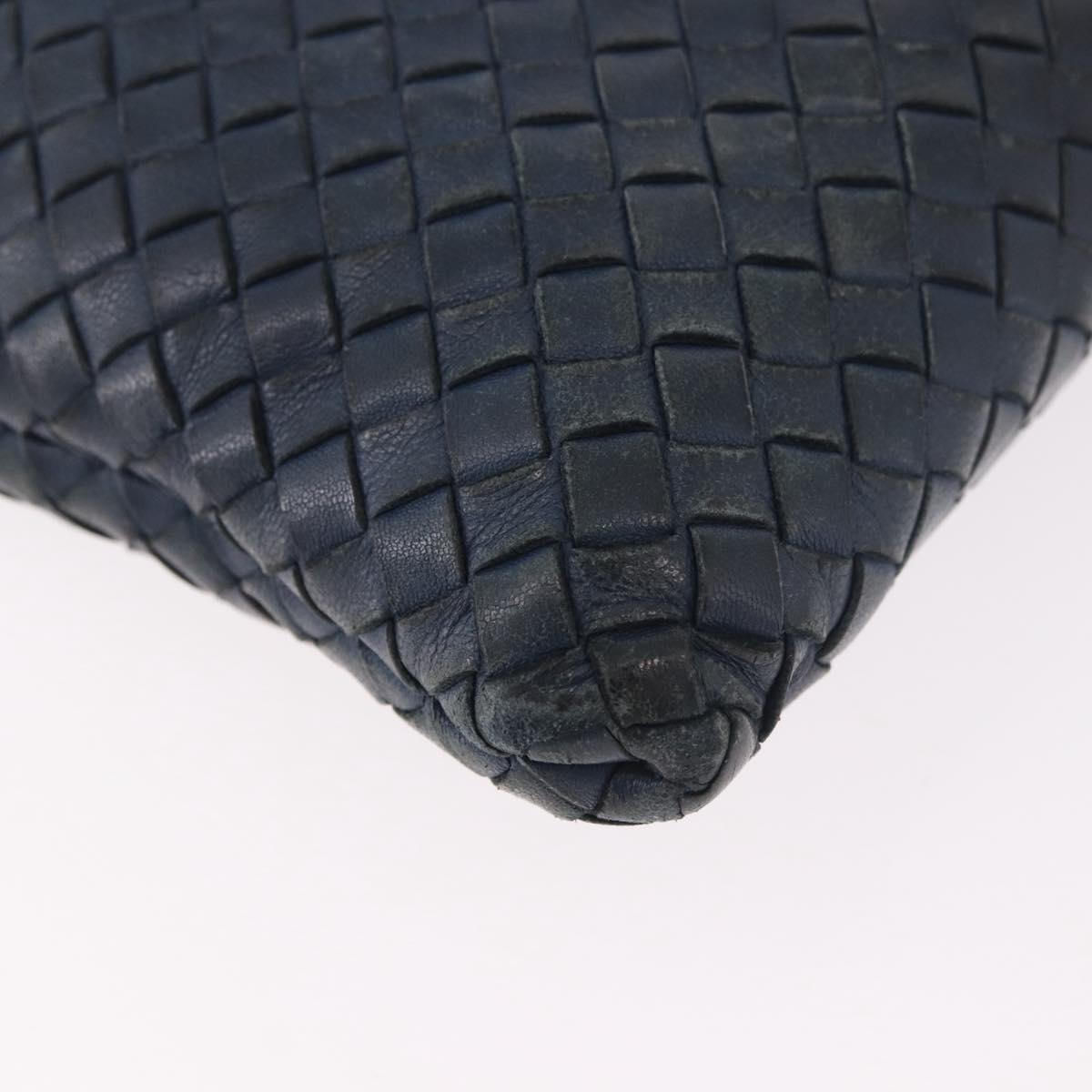 BOTTEGA VENETA INTRECCIATO Clutch Bag Leather Navy Auth bs35660