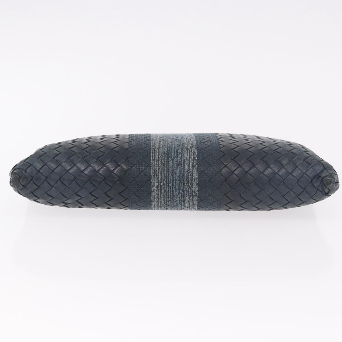 BOTTEGA VENETA INTRECCIATO Clutch Bag Leather Navy Auth bs35660