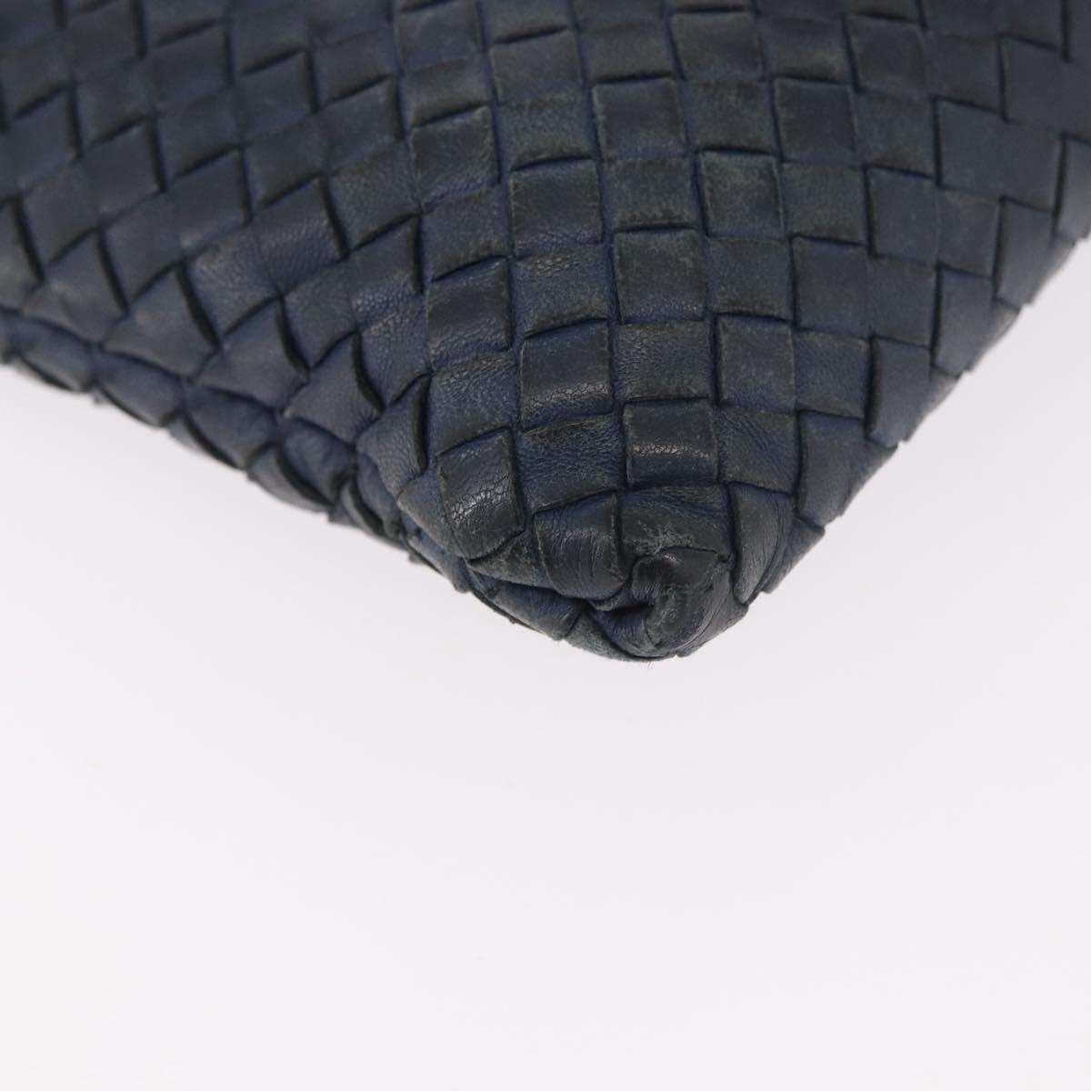 BOTTEGA VENETA INTRECCIATO Clutch Bag Leather Navy Auth bs35660