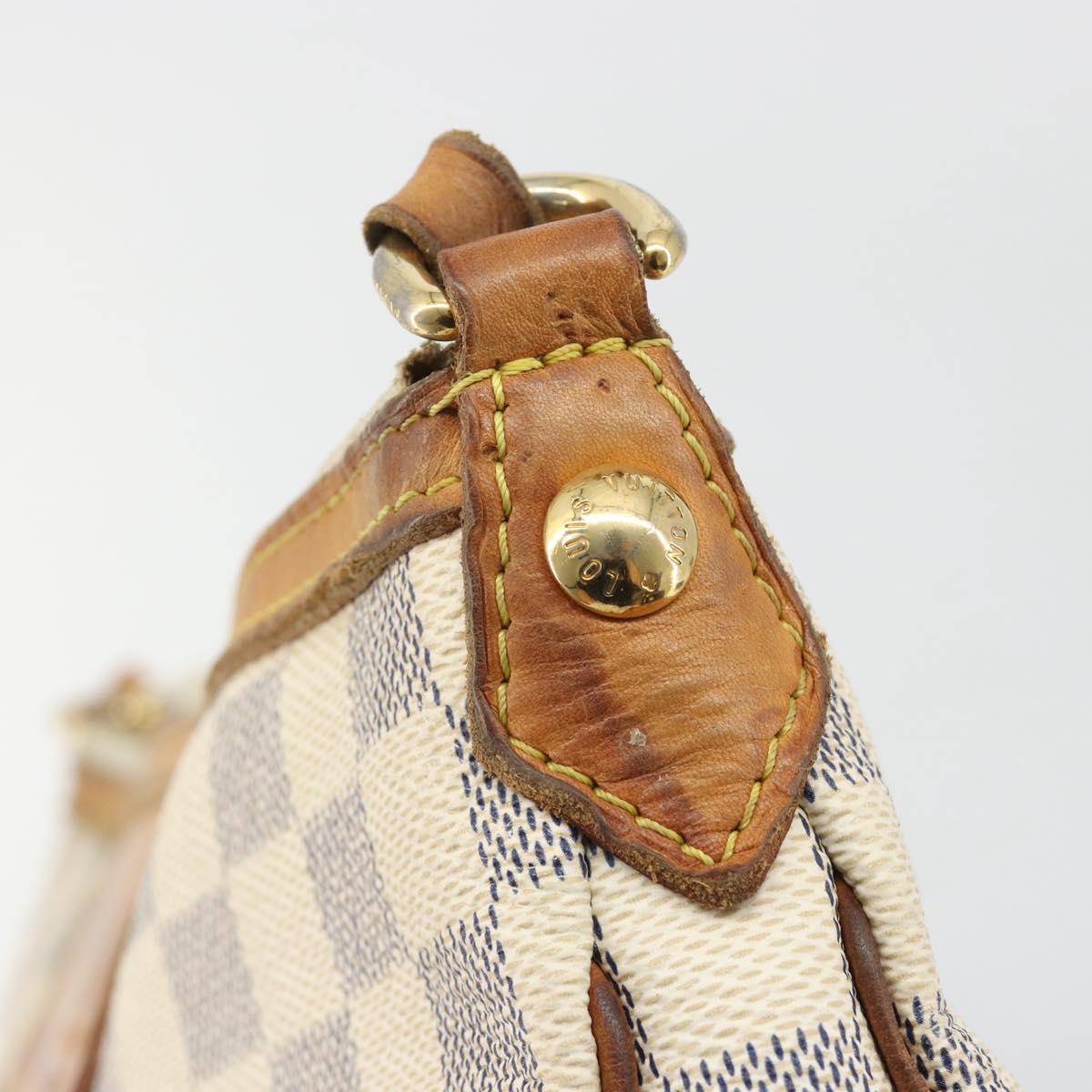 LOUIS VUITTON Damier Azur Siracusa PM Shoulder Bag N41113 LV Auth bs35664