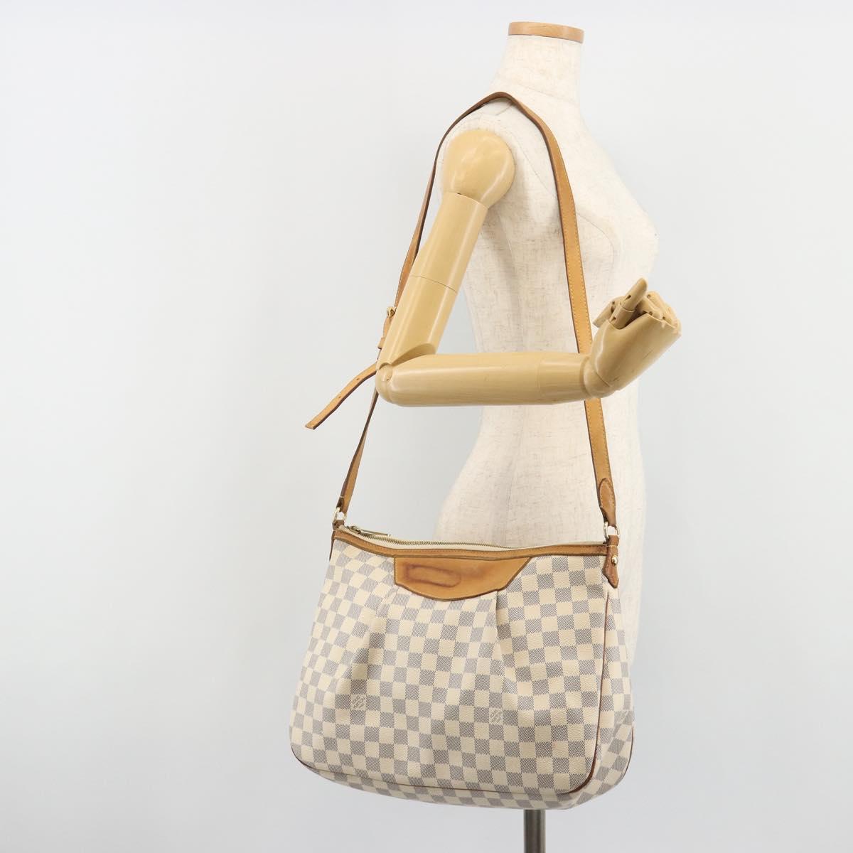 LOUIS VUITTON Damier Azur Siracusa PM Shoulder Bag N41113 LV Auth bs35664