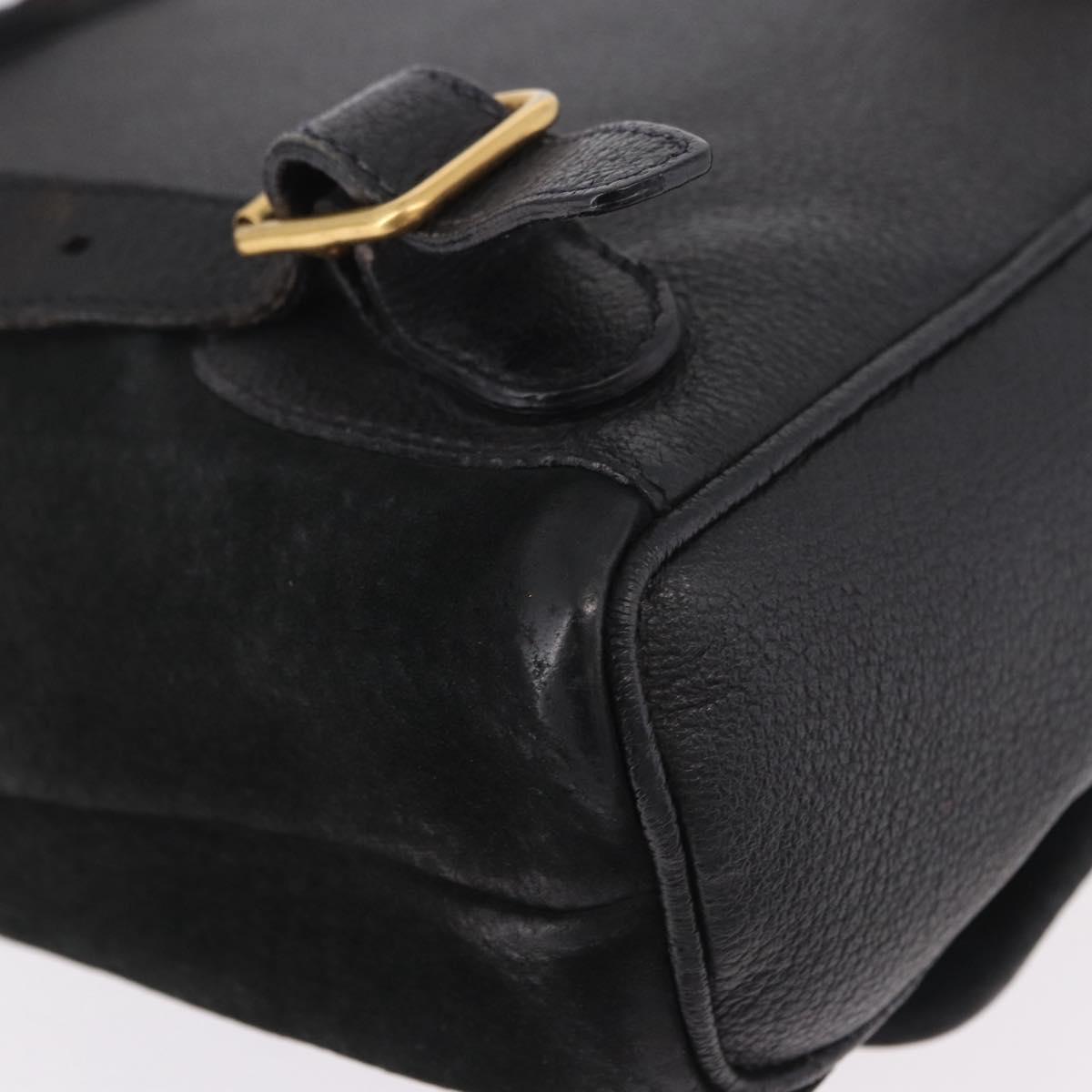 GUCCI Bamboo Backpack Suede Black Gold 003 1705 0030 Auth bs35670A