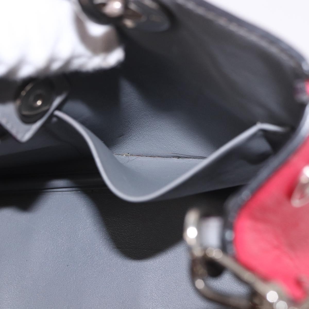 Christian Dior Diorissimo Hand Bag Leather 2way Pink Silver Auth bs35672A