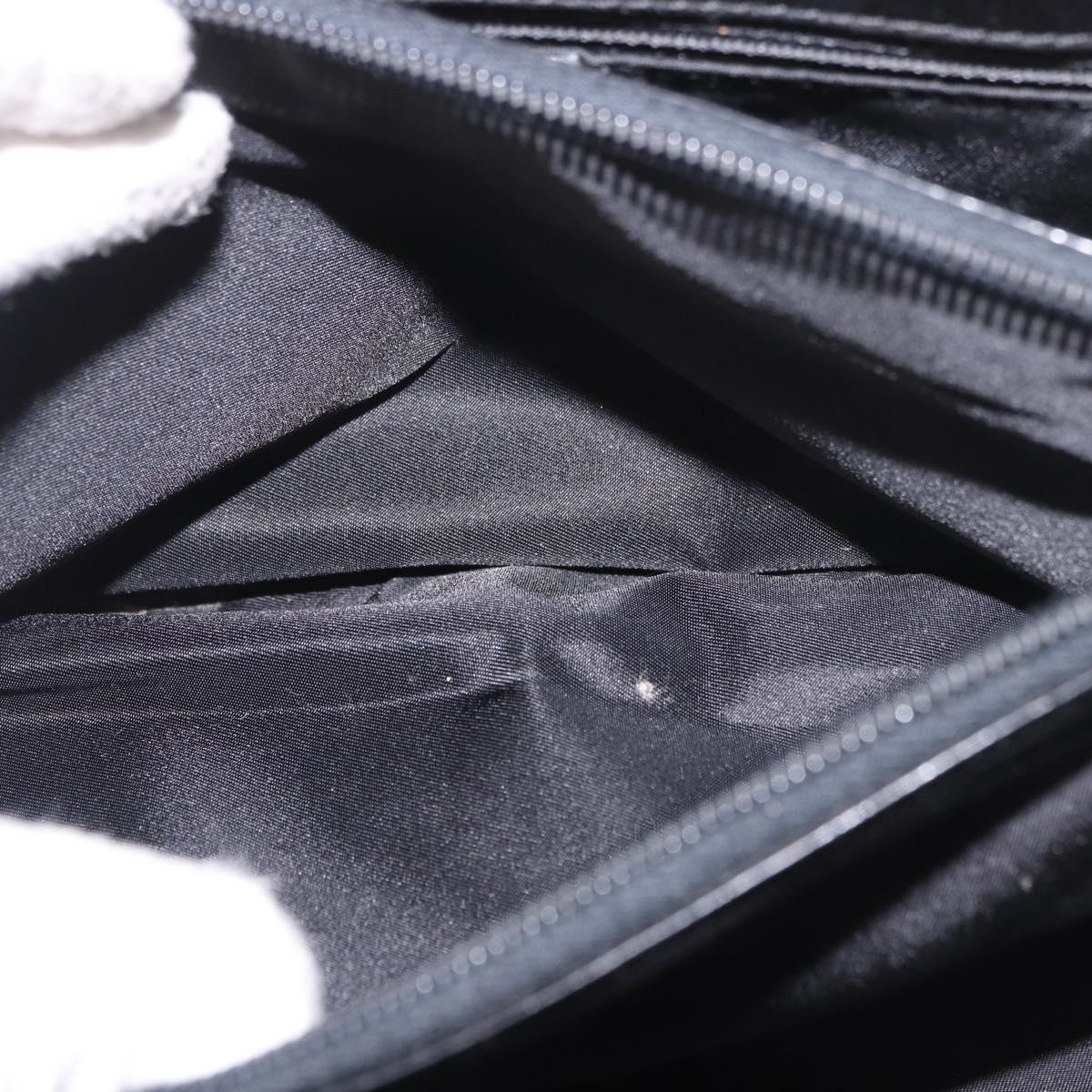 Christian Dior Hand Bag Nylon Black Silver Auth bs35673