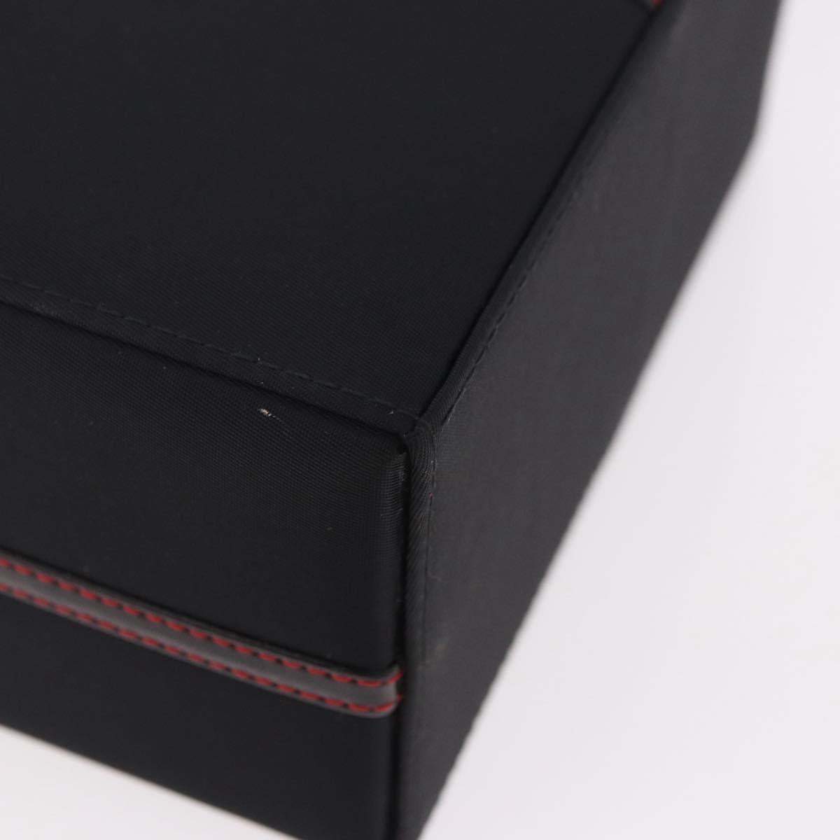 Christian Dior Clutch Bag Nylon Black Silver Auth bs35680