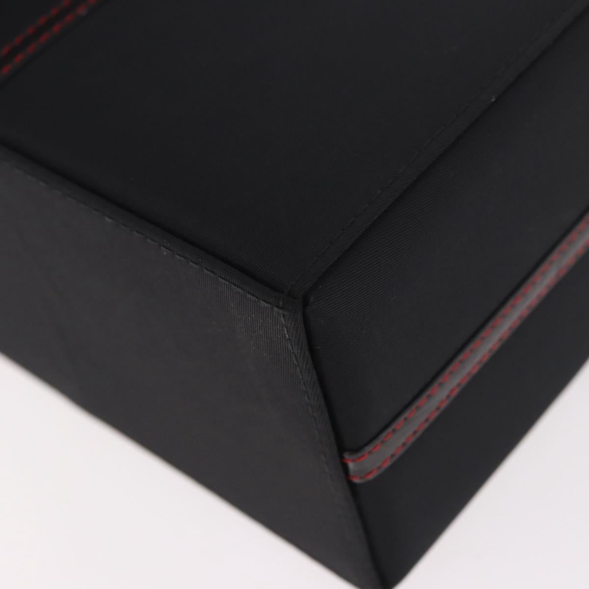 Christian Dior Clutch Bag Nylon Black Silver Auth bs35680