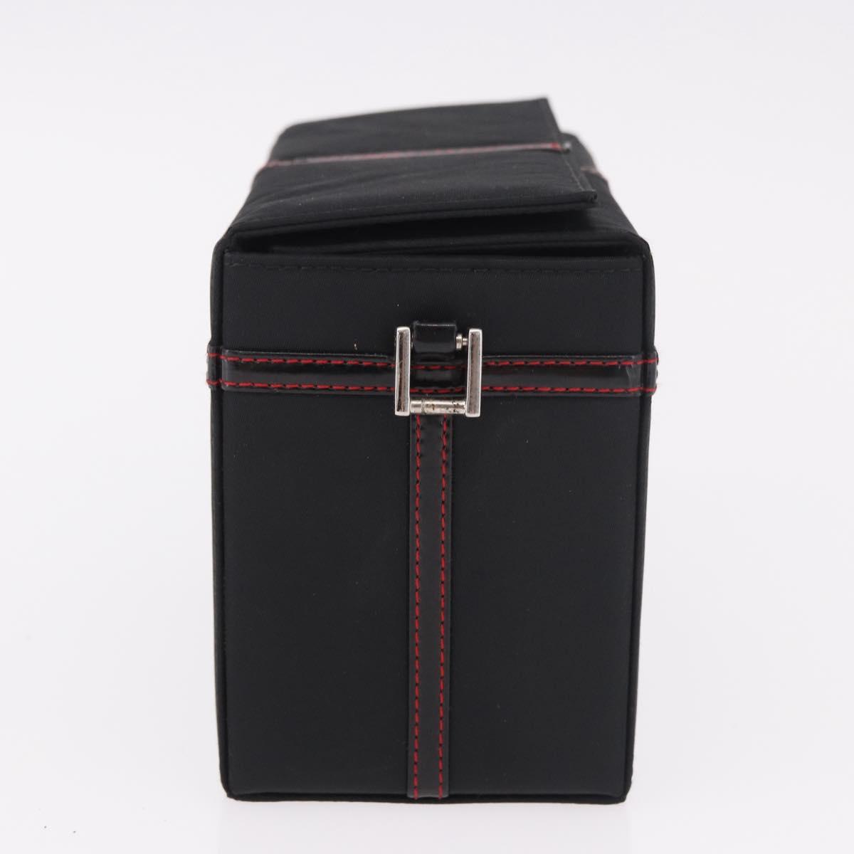 Christian Dior Clutch Bag Nylon Black Silver Auth bs35680