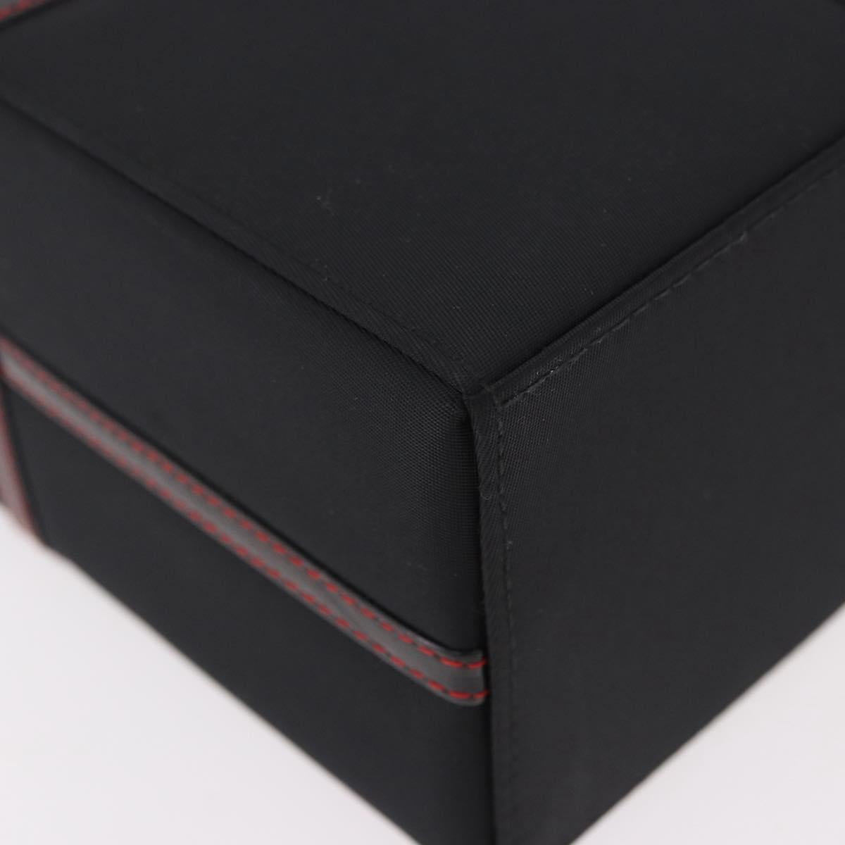 Christian Dior Clutch Bag Nylon Black Silver Auth bs35680