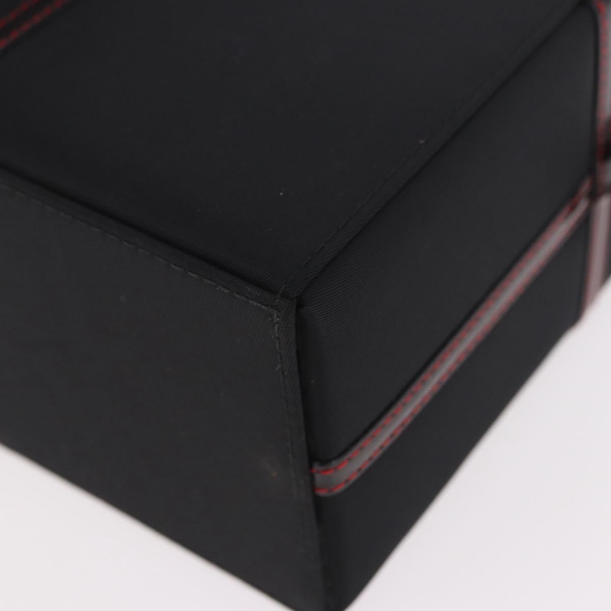 Christian Dior Clutch Bag Nylon Black Silver Auth bs35680