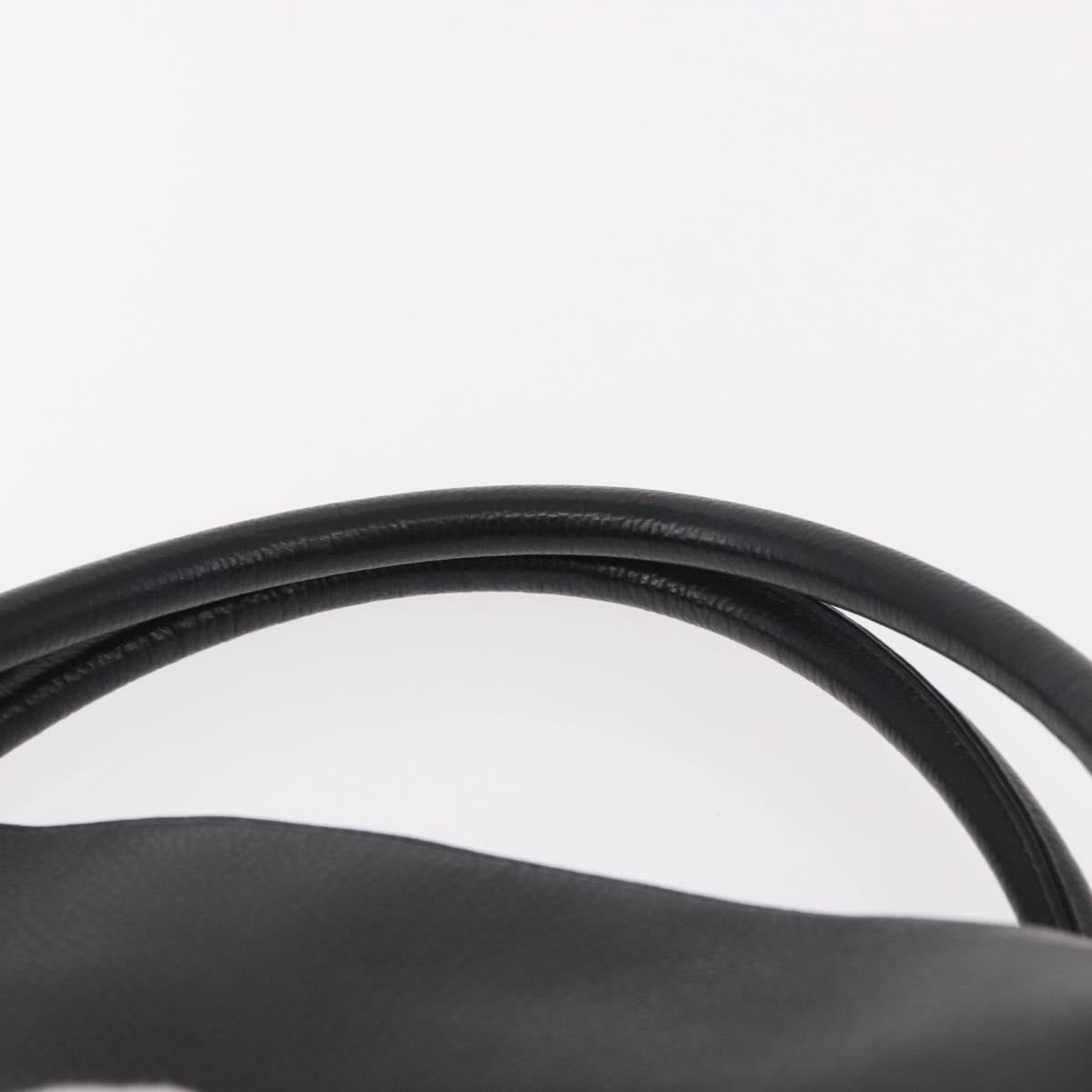 CHANEL Hand Bag Caviar Skin Black Gold CC Auth bs35681V