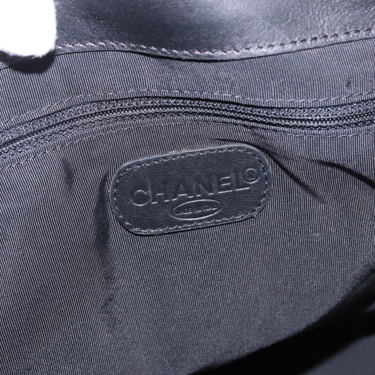 CHANEL Tote Bag Calf Leather Black CC Auth bs35686V