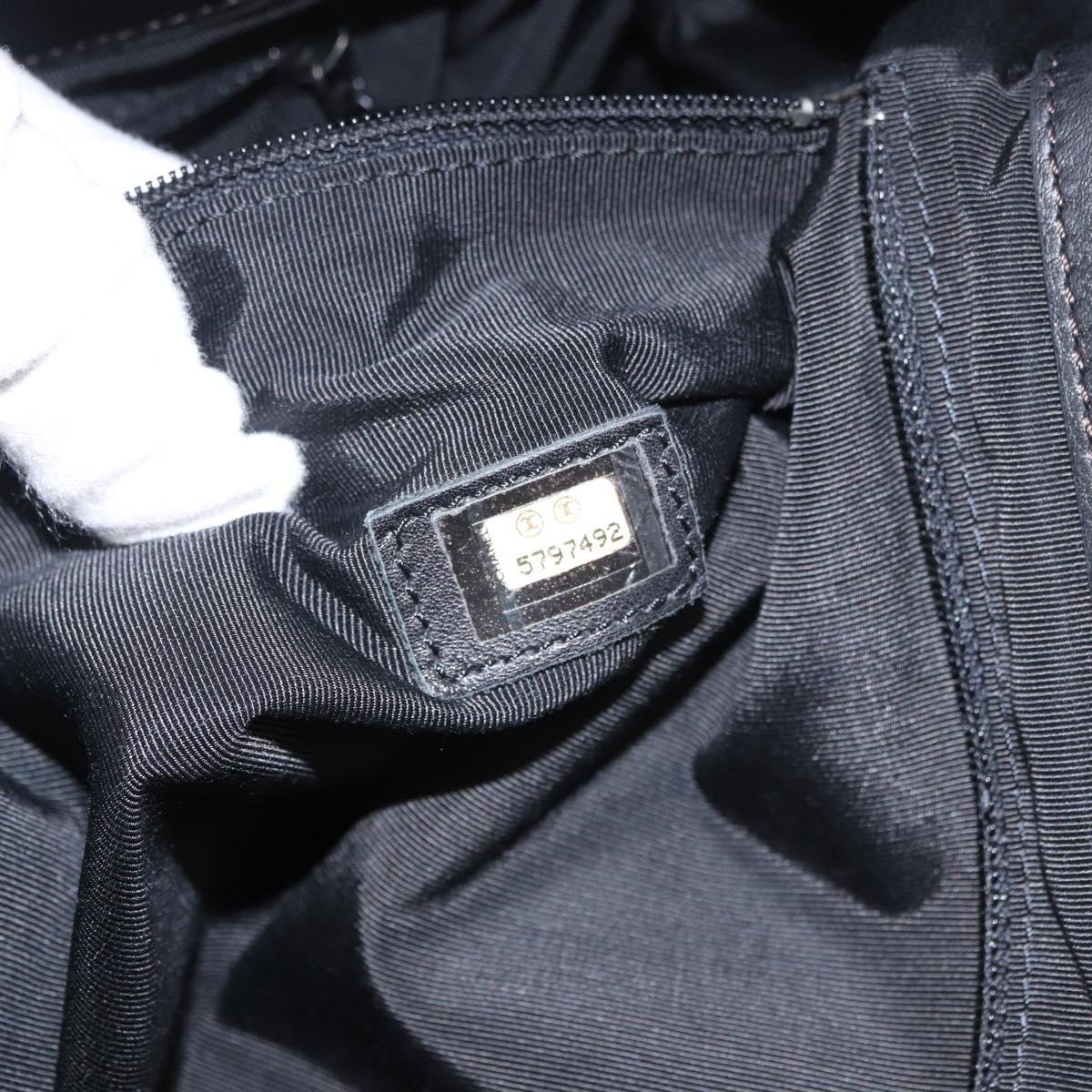 CHANEL Tote Bag Calf Leather Black CC Auth bs35686V