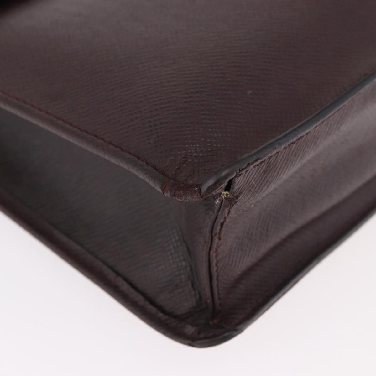 LOUIS VUITTON Taiga Porte Documents Angara Bag Acajou M30776 Auth bs35692