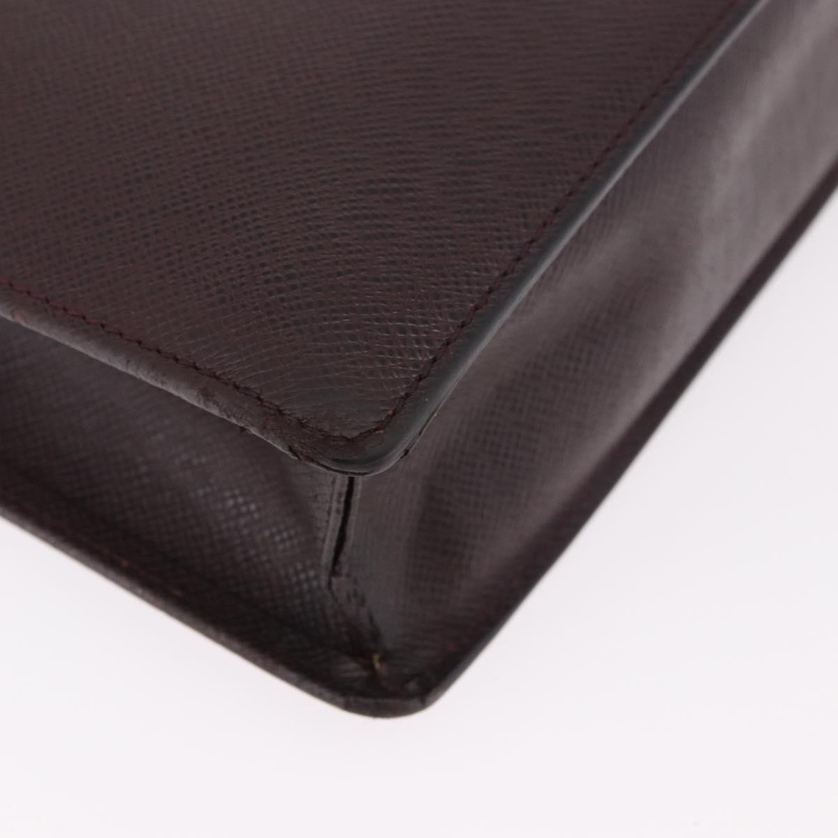 LOUIS VUITTON Taiga Porte Documents Angara Bag Acajou M30776 Auth bs35692